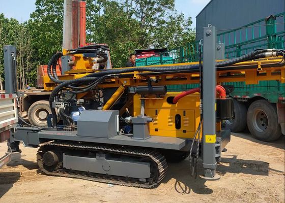 Máy khoan khí nén Water Well Rock Độ sâu 450 mét Lực nâng 30 Mt