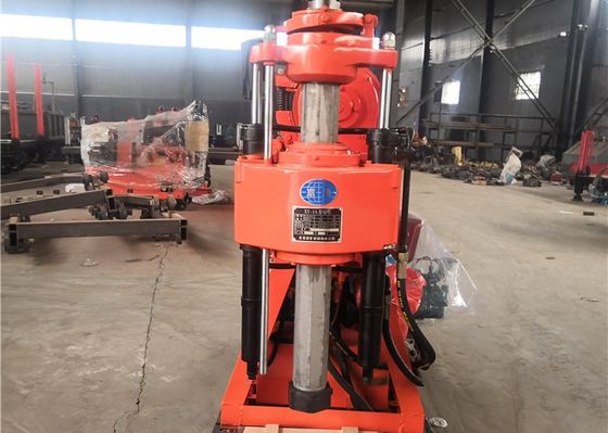 Máy khoan địa chất màu vàng với động cơ diesel để khoan sâu 100m 42mm cho kỹ thuật