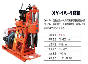 Dễ dàng hoạt động lõi khoan Rig XY-1A Diesel Power Type Với 90 ° - 75 ° Khoan Góc