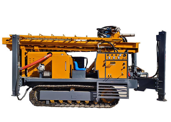 1000m Crawler thủy lực giếng nước khoan 6 xi lanh động cơ diesel