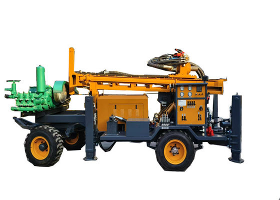 Cỗ máy khoan hai mục đích cao nước và khí được trang bị lốp xe / đường ray