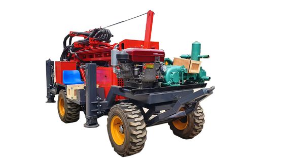 55KW Tốc độ nhanh nhanh di động Pneumatic Crawler Drill Rig cho thủy lợi nông nghiệp trong khu vực khô cằn