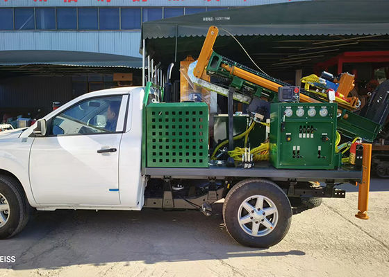 Khảo sát địa chất Borewell Truck khoan dễ di chuyển
