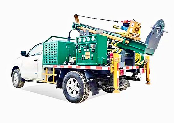 Khảo sát địa chất Borewell Truck khoan dễ di chuyển