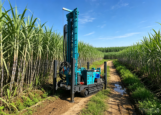 Đường ray thép Thiết bị khoan giếng sâu với tháp 6m