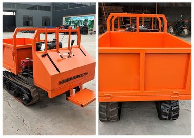 Cao su mini 1 tấn tự tải theo dõi Dumper Crawler Transporter Màu cam