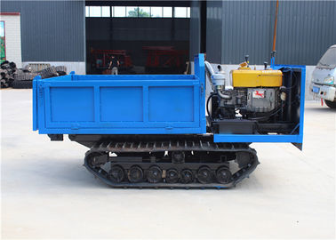 Blue Color 2 Tấn Mini Rubber Track Transporter Dumper Truck Hoạt động đơn giản