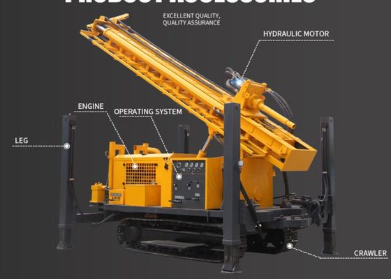 Máy khoan gắn bánh xích Diesel 260m 300m 350m 450m