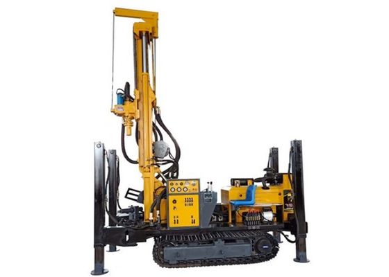 Crawler Mobile Drilling Rig Ống khoan khí nén khai thác nước Ống khoan nước hai mục đích khí nén