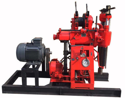 Máy khoan địa chất màu vàng 100mm với máy bơm bùn BW 160