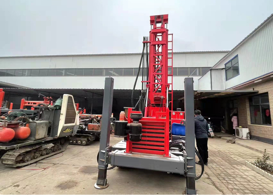 Giàn khoan lỗ khoan sâu 200m Máy kéo khí nén gắn Dth