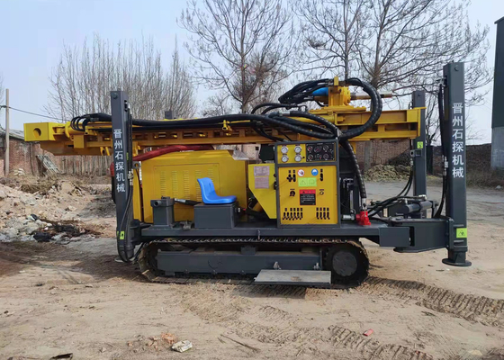 Máy khoan nước thủy lực sâu 400m Bánh xích lớn bằng khí nén